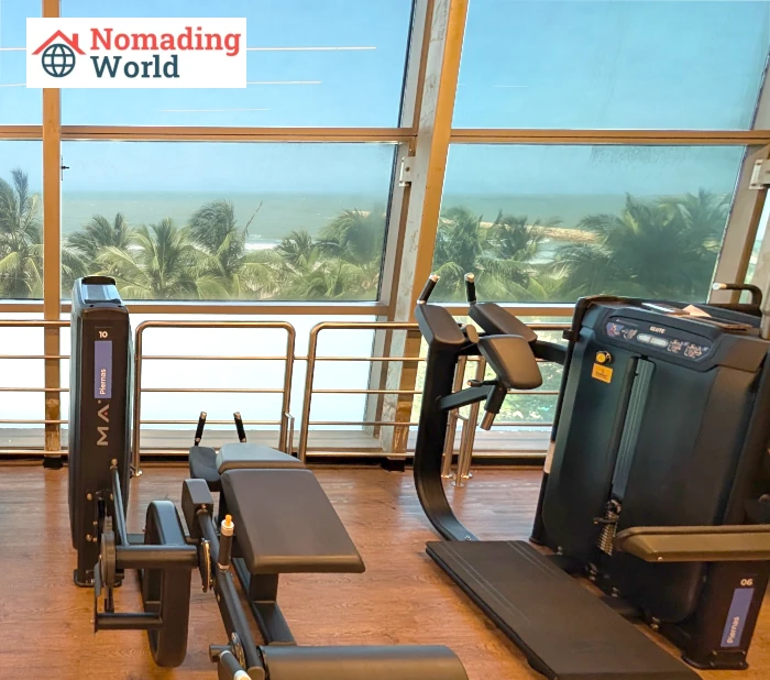 Leg machines at a Smart Fit in Cartagena, Colombia.