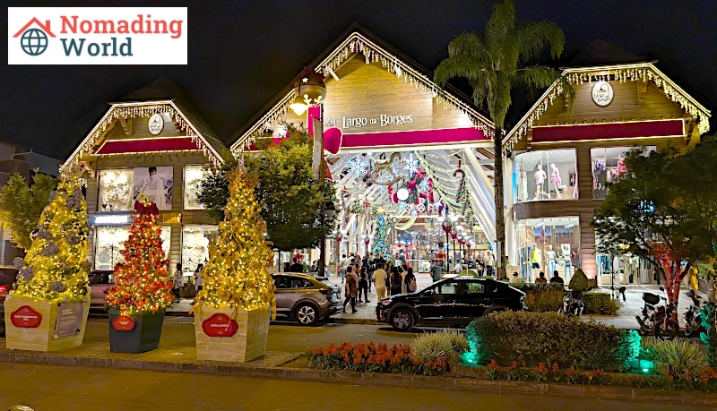 Photo of Downtown Gramado, Brazil at night.