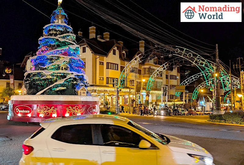 Photo of Downtown Gramado, Brazil at night during Natal Luz.