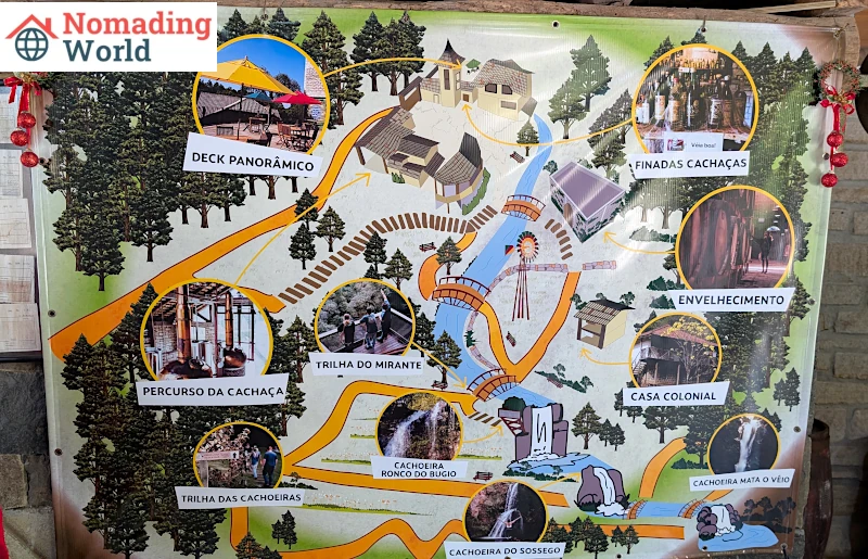 Map of Flor do Vale Parque Ecológico, Canela, Brazil.