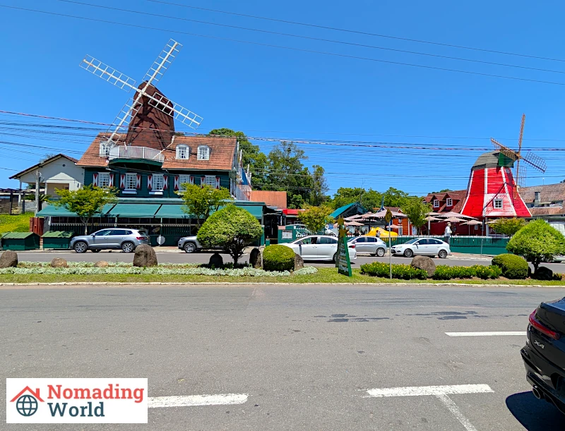 The main road in Nova Petrópolis, Brazil.